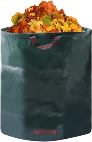 1 Pack 80 Gal Reusable Yard Waste Bags for cleaning up outdoor debris leaves grass clippings. They are reusable yard lawn waste bags with 4 - handle, and serve as a debris stand - alone container.