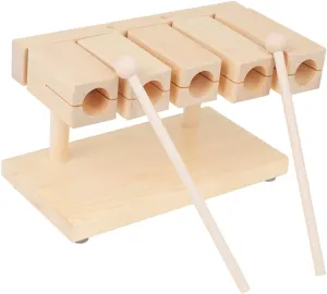 1 Set Educational Musical for Wooden Percussion Instrument with Mallet Traditional Craft Adornment Fun Rhythm Block for Music Exploration