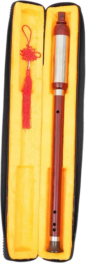 1 Set Traditional Bawu Wind Instrument Set with Storage Bag Key Folk Music Instrument Portable National Flute for and Sessions