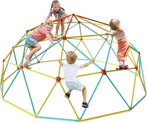 10FT Climbing Dome, Outdoor Jungle Gym for Kids- Supports 1000LBS-Anti-Rust Metal Outdoor Play Structure ASTM Approved, Easy Assembly