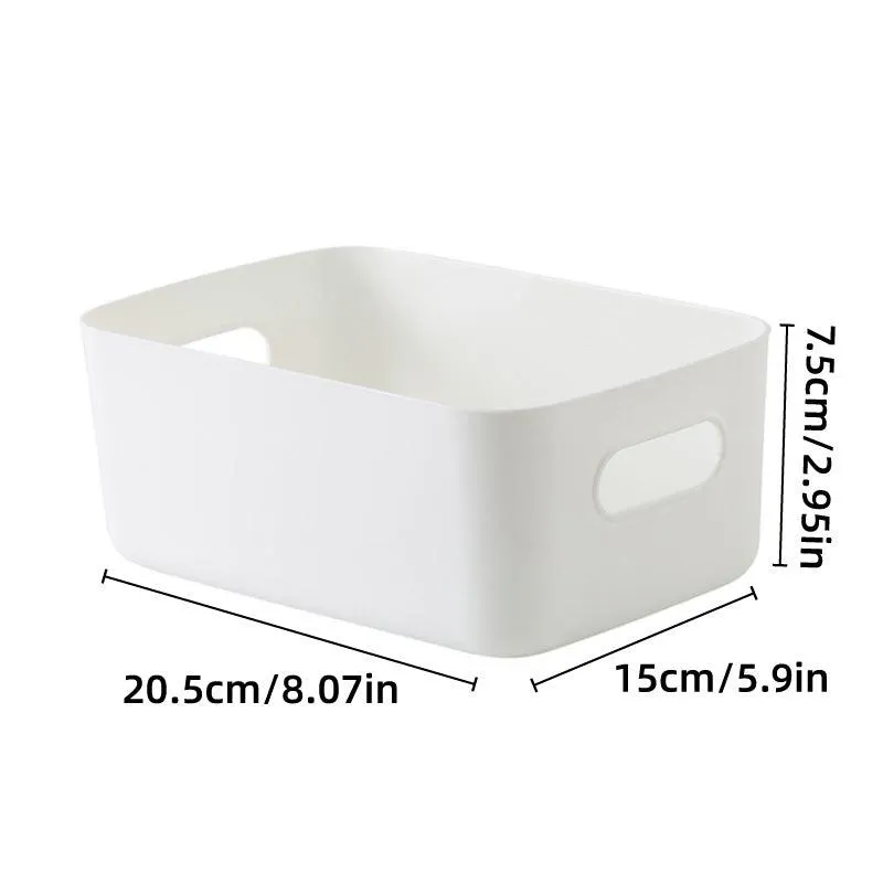 10pcs Plastic Storage Baskets for Bathroom Kitchen Desktop Miscellaneous Items