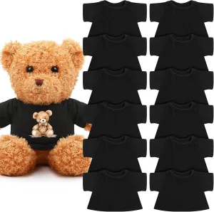 12 PCS Stuffed Bear Clothes Shirts & Tshirts - Classic Plush Bear Shirts Fit 8-12 Inches - Stuffed Animal Dolls