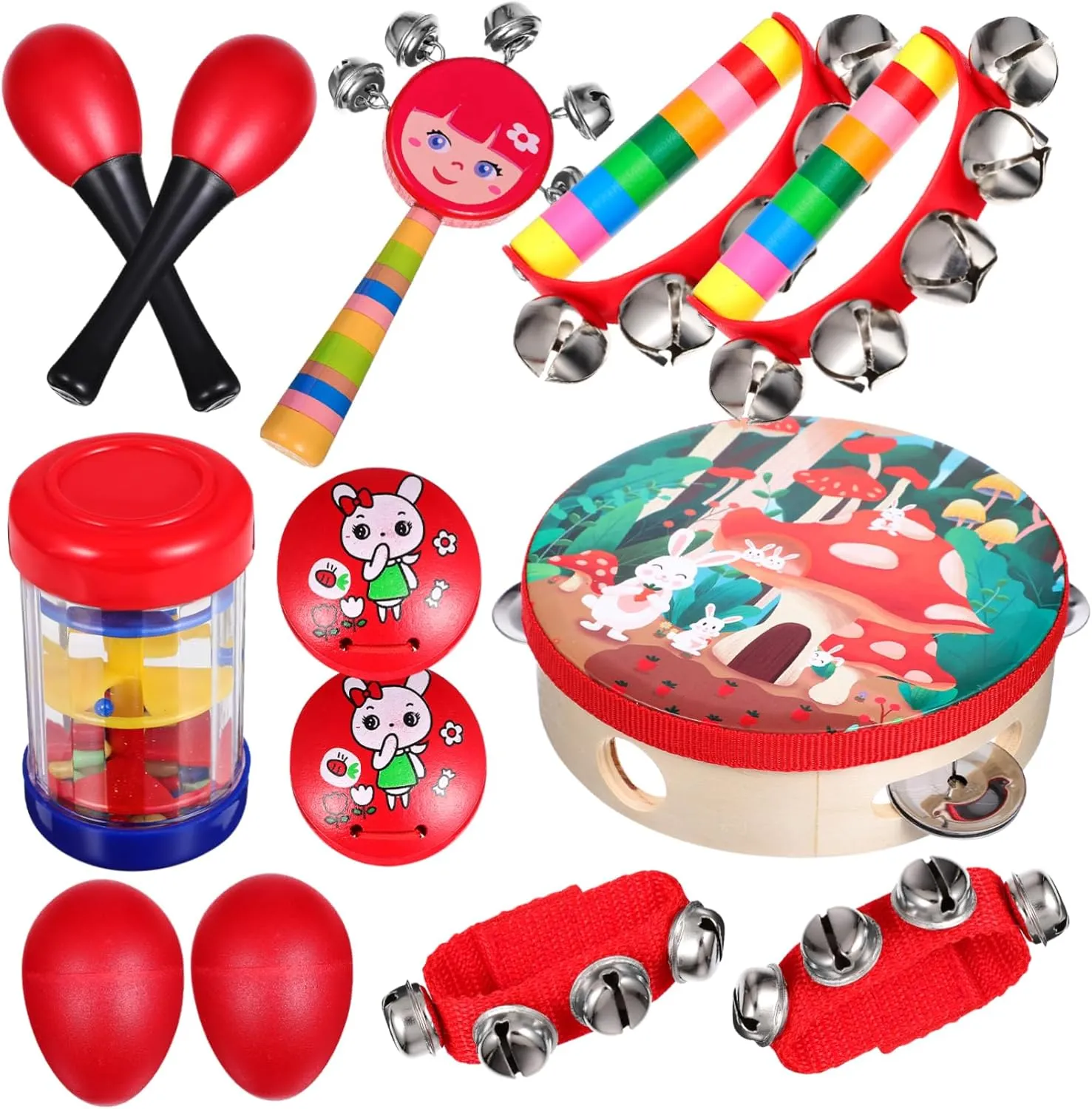 13Pcs Musical Instrument Educational Percussion for Sensory Instruments for Early Learning and Development Present for Boys