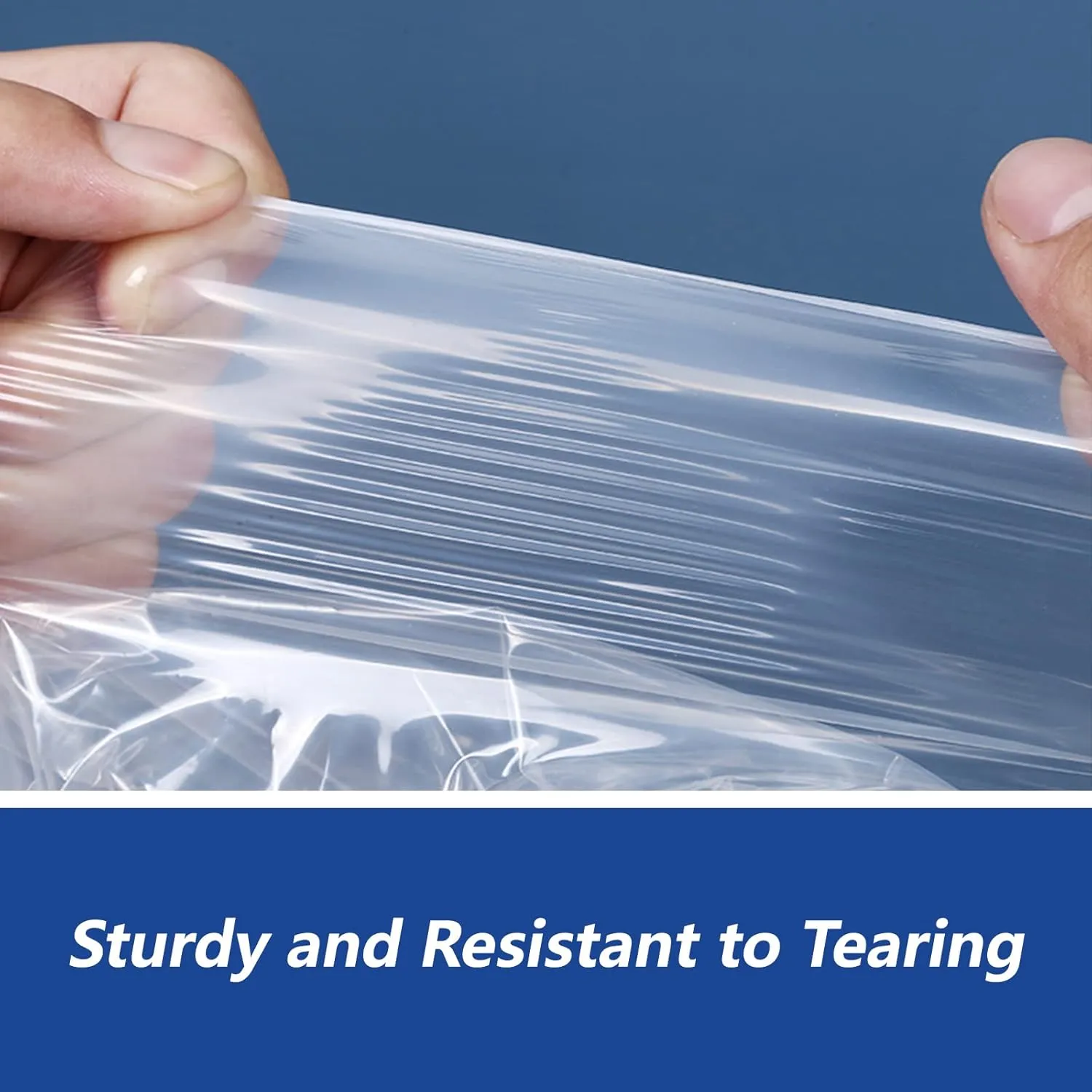14" x 20" (100 Count) Self Seal Clear Poly Bags with Suffocation Warning for Packaging, Shipping, Clothing, Shirts & FBA - Resealable Adhesive