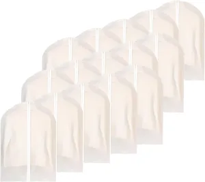 15-PCS Transparent Dust Covers for Hanging Clothes - Protect Your Wardrobe from Dust with these Closet Clothing Covers (24"x32")