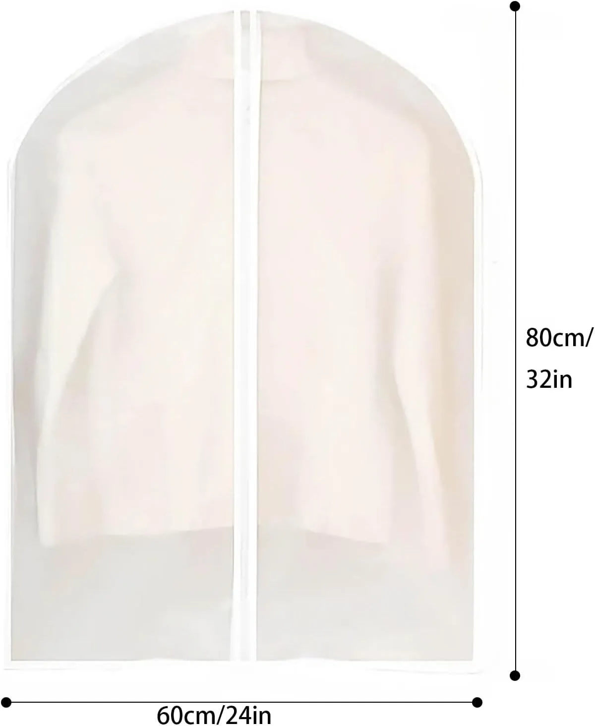 15-PCS Transparent Dust Covers for Hanging Clothes - Protect Your Wardrobe from Dust with these Closet Clothing Covers (24"x32")