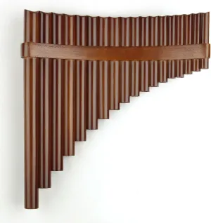 18 Pipes Pan Flute F Key Chinese Traditional Musical Instrument Brown Panpipe (18 left hand)