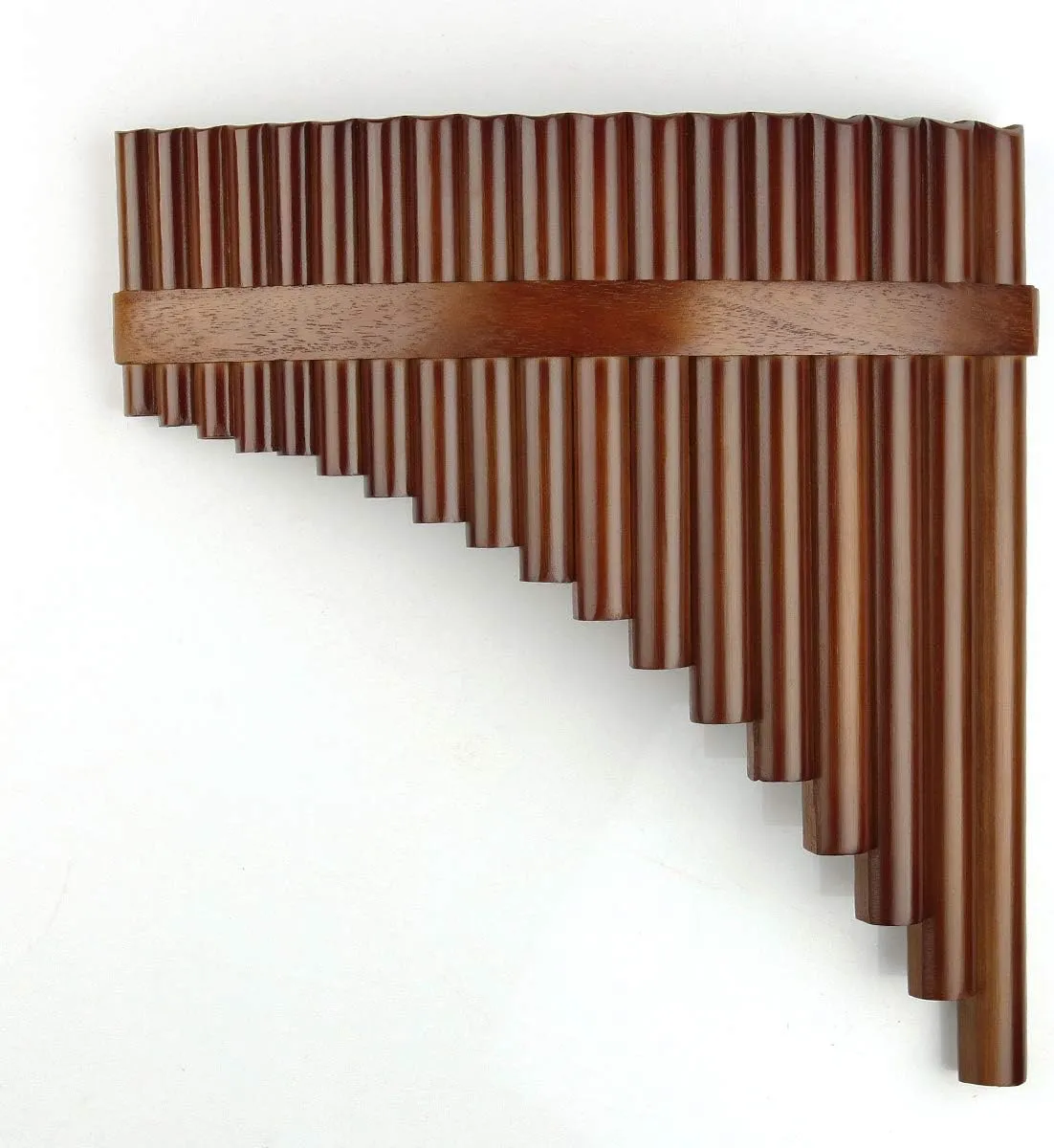 18 Pipes Pan Flute F Key Chinese Traditional Musical Instrument Brown Panpipe (18 left hand)
