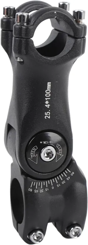180mm Cycle Stem Aluminum Alloy, 60 Degree Adjustable Mountain Cycle Handlebar Suspension Stem for Handlebar