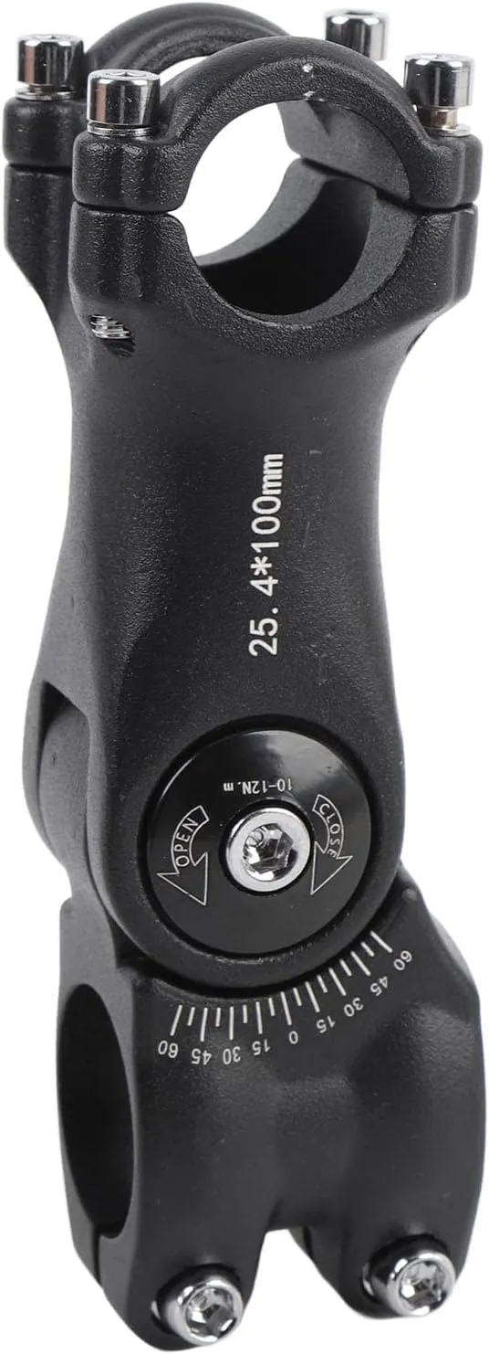 180mm Cycle Stem Aluminum Alloy, 60 Degree Adjustable Mountain Cycle Handlebar Suspension Stem for Handlebar