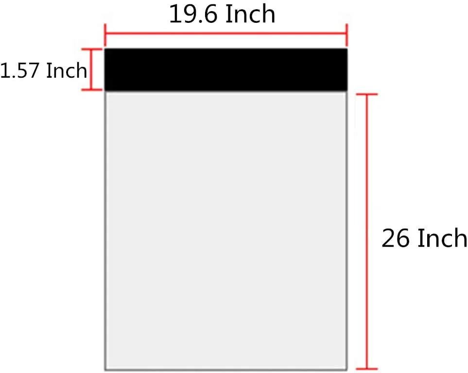 19.6 X 26 Inches White Poly Mailers，Large Self-Sealing Shipping Envelopes Plastic Mailing Bags 25 Pcs