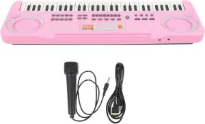 1Pc Adorable Key Electronic Piano for Pink Musical Learning Instrument with Microphone Creative Educational Present for Boys for Birthdays and Holidays