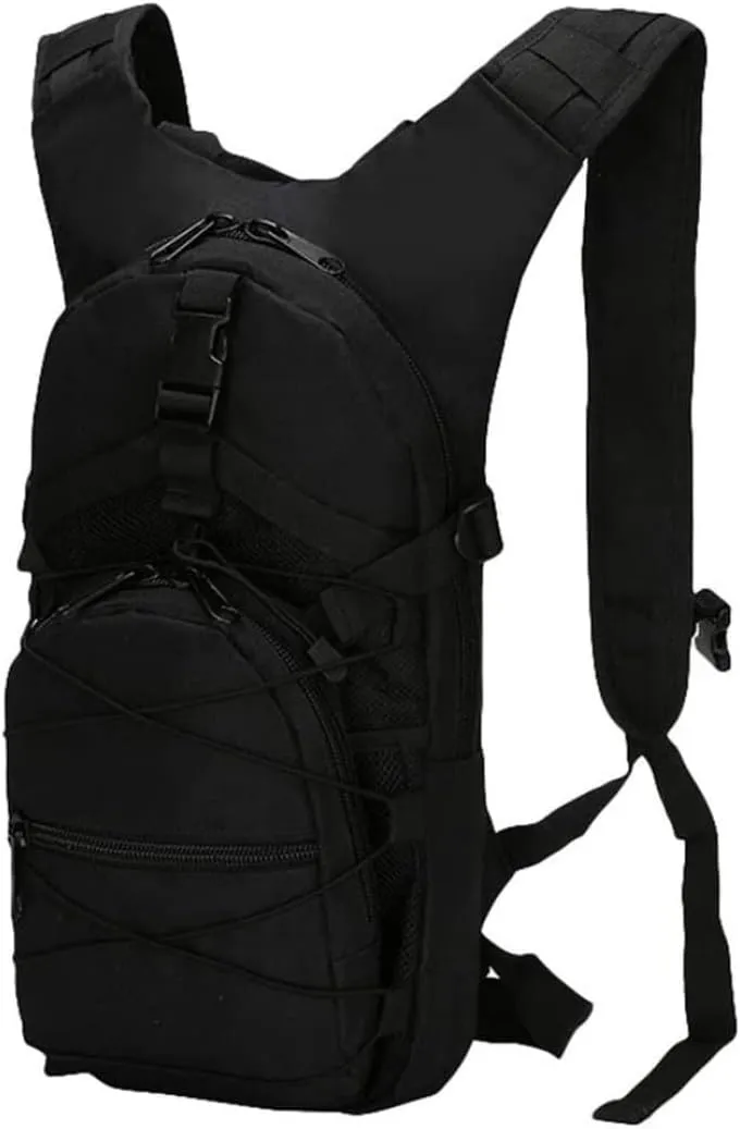1PC Hiking Backpack Bike Backpack Walking Backpack 15L Camouflage Casual Waterproof Multi-Pocket Tactical Sport Travel Trekking Bag Army Backpack for Men and Women Black, Sports Backpack