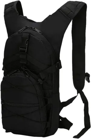 1PC Hiking Backpack Bike Backpack Walking Backpack 15L Camouflage Casual Waterproof Multi-Pocket Tactical Sport Travel Trekking Bag Army Backpack for Men and Women Black, Sports Backpack