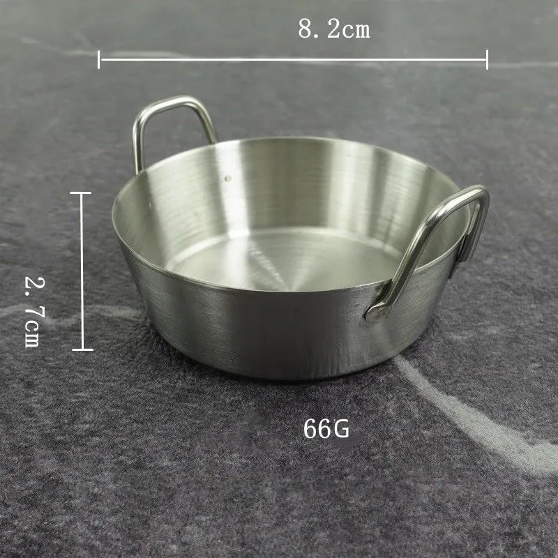 1PC Stainless Steel Tableware, Lightweight and Portable Korean Round Plate Suitable for Home Or Outdoor Camping