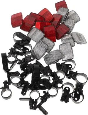 1Set Bicycle Reflector High Reflective Front and Rear Reflectors for Night Riding Safety Easy to Install Warning Reflectors for Mountain Bikes and Cycling Accessories