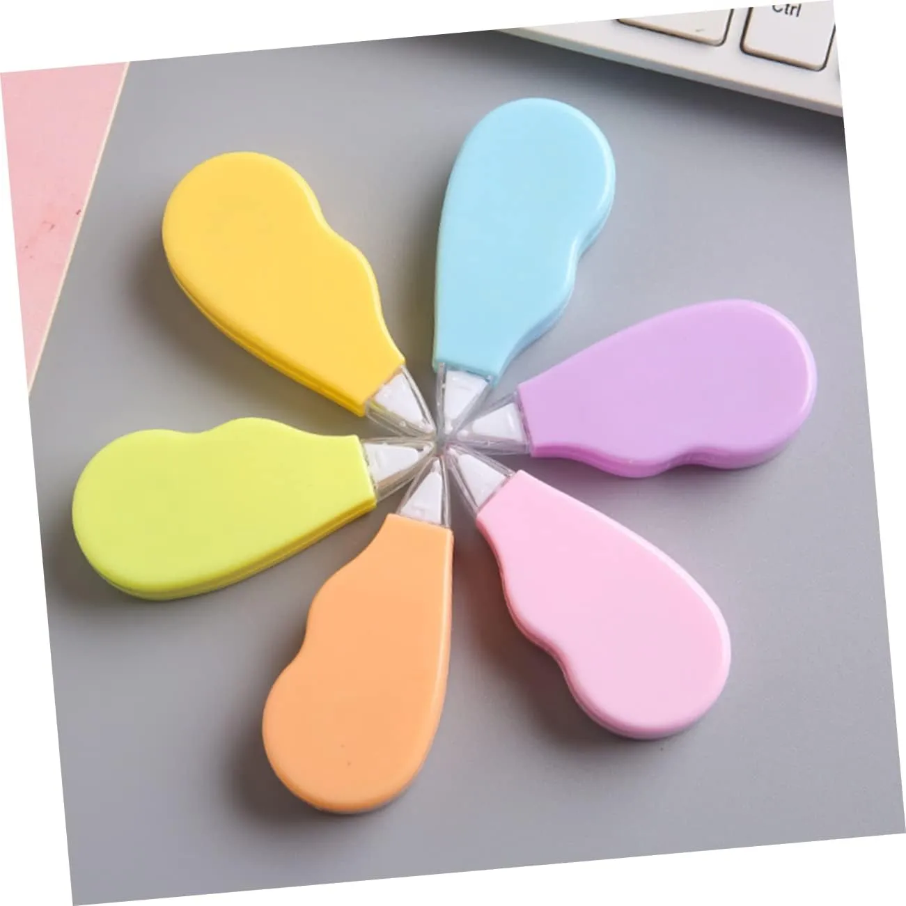 1set Correction Tape Students End of The Year Student Studying Eraser Tape Correcting White Out Tape Pastel Cute Stationary Bulk Transparent Small Tapes Aesthetic Plastic 6pcs