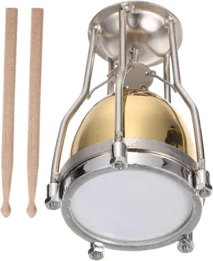 1set Miniature Drum Model Toy Musical Instrument for Boy Girl Lightweight and Portable for Miniature House Decor Engaging Boy Girl Fun and Creativity