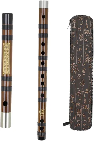 1Set Portable Flute for Beginners Key Dizi Instrument with Polished Sound for Students and Early Childhood and Practical Chinese Musical