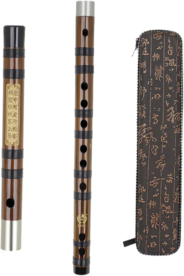 1Set Portable Flute for Beginners Key Dizi Instrument with Polished Sound for Students and Early Childhood and Practical Chinese Musical