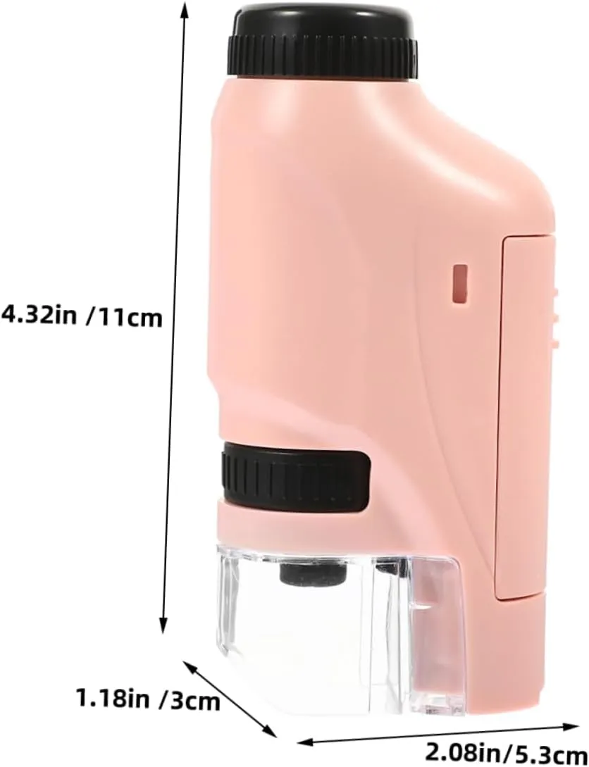 1set Portable Pocket Microscope for Boys and Girls Lightweight Microscope for Science Experiments Educational Toy for Beginners and Design for Home School Use