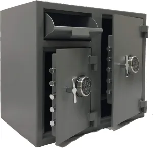 2 Door Cash Bag Southeastern Depository Drop Safe for Business with High Security Digital Lock Backup Key