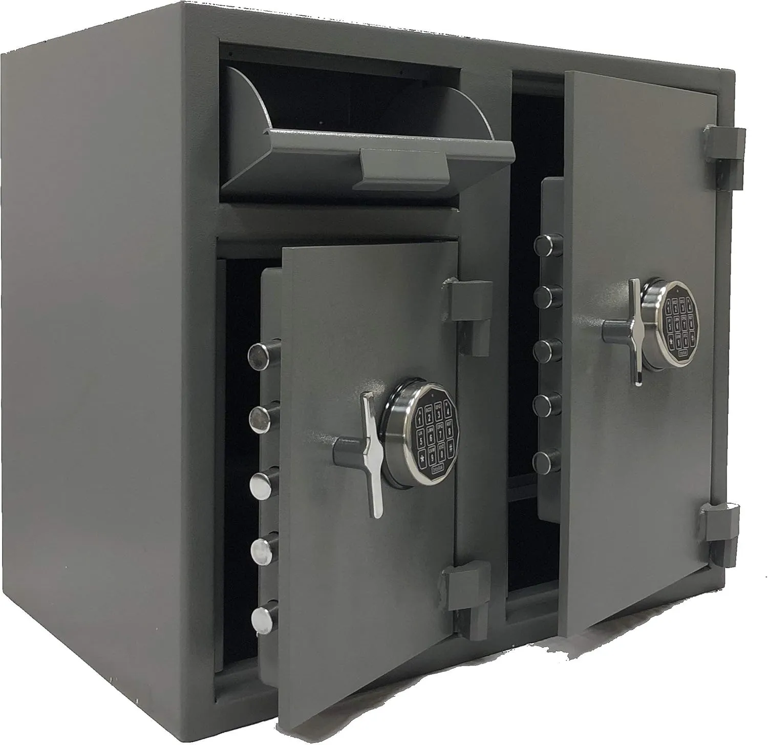 2 Door Cash Bag Southeastern Depository Drop Safe for Business with High Security Digital Lock Backup Key