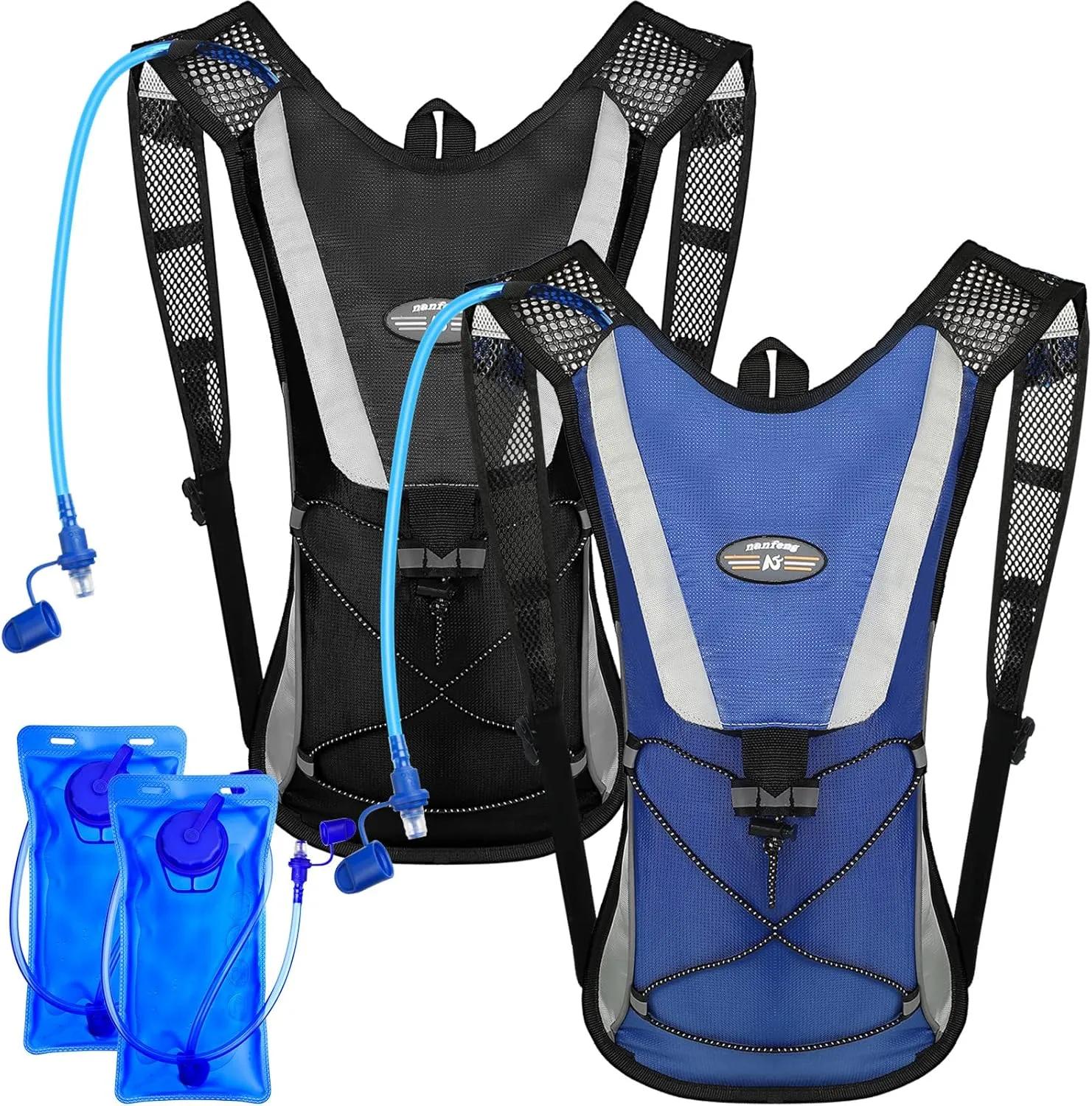 2 Pack Hydration Backpack Pack with 2L Water Bladder, Hiking Backpack with Hydration Bladder Water Rucksack Backpack Bladder Bag Cycling Bicycle Bike/Hiking Climbing Pouch