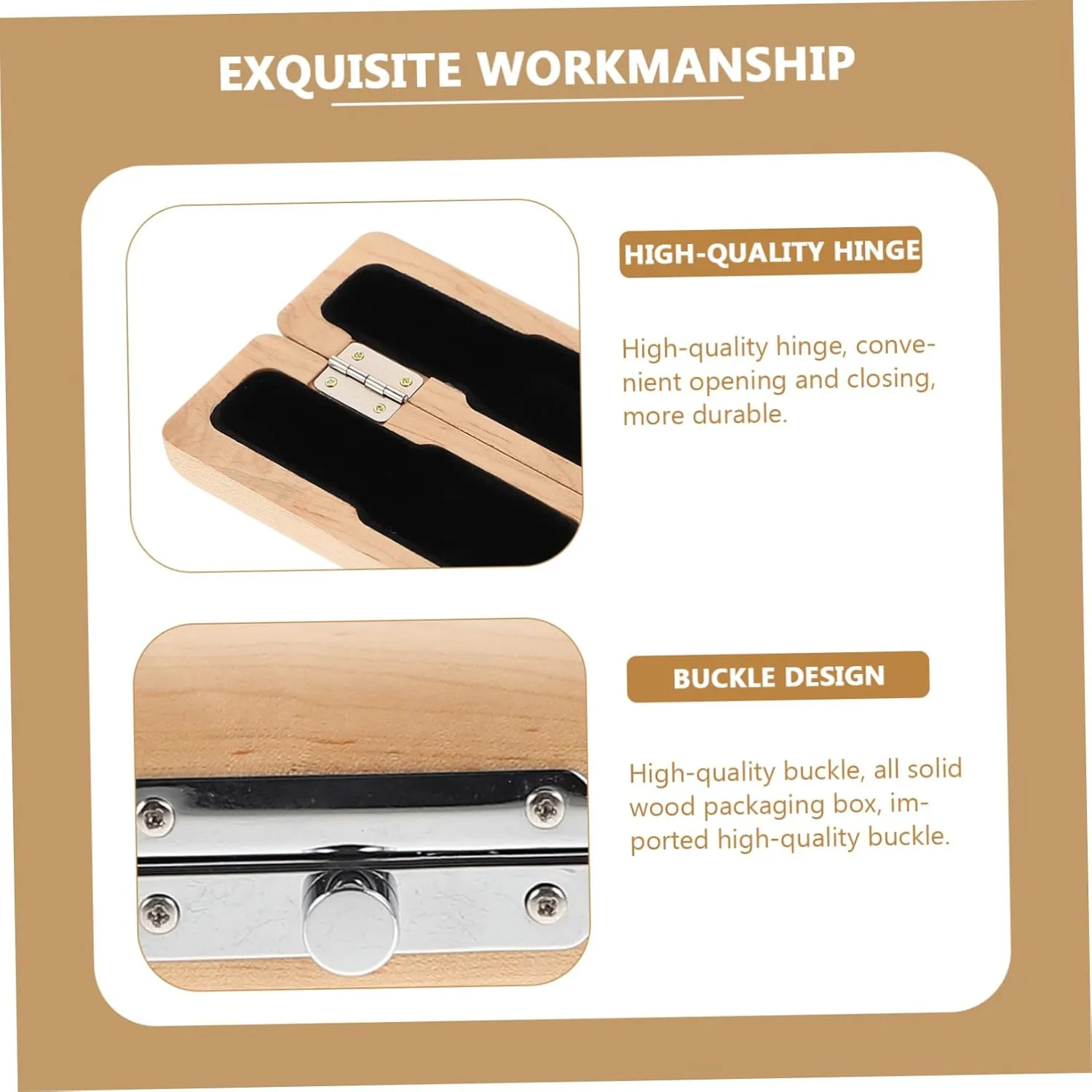 2 Pcs Flute Head Protector Maple Material Storage Box Scratch-resistant and Water-resistant Flute Accessory for Travel