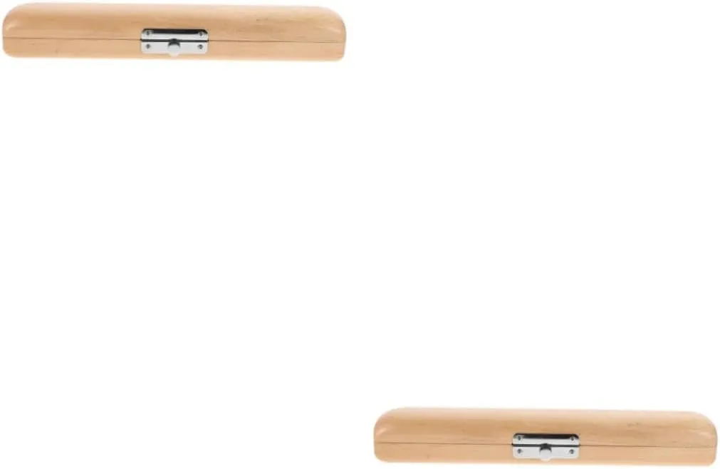 2 Pcs Flute Head Protector Maple Material Storage Box Scratch-resistant and Water-resistant Flute Accessory for Travel