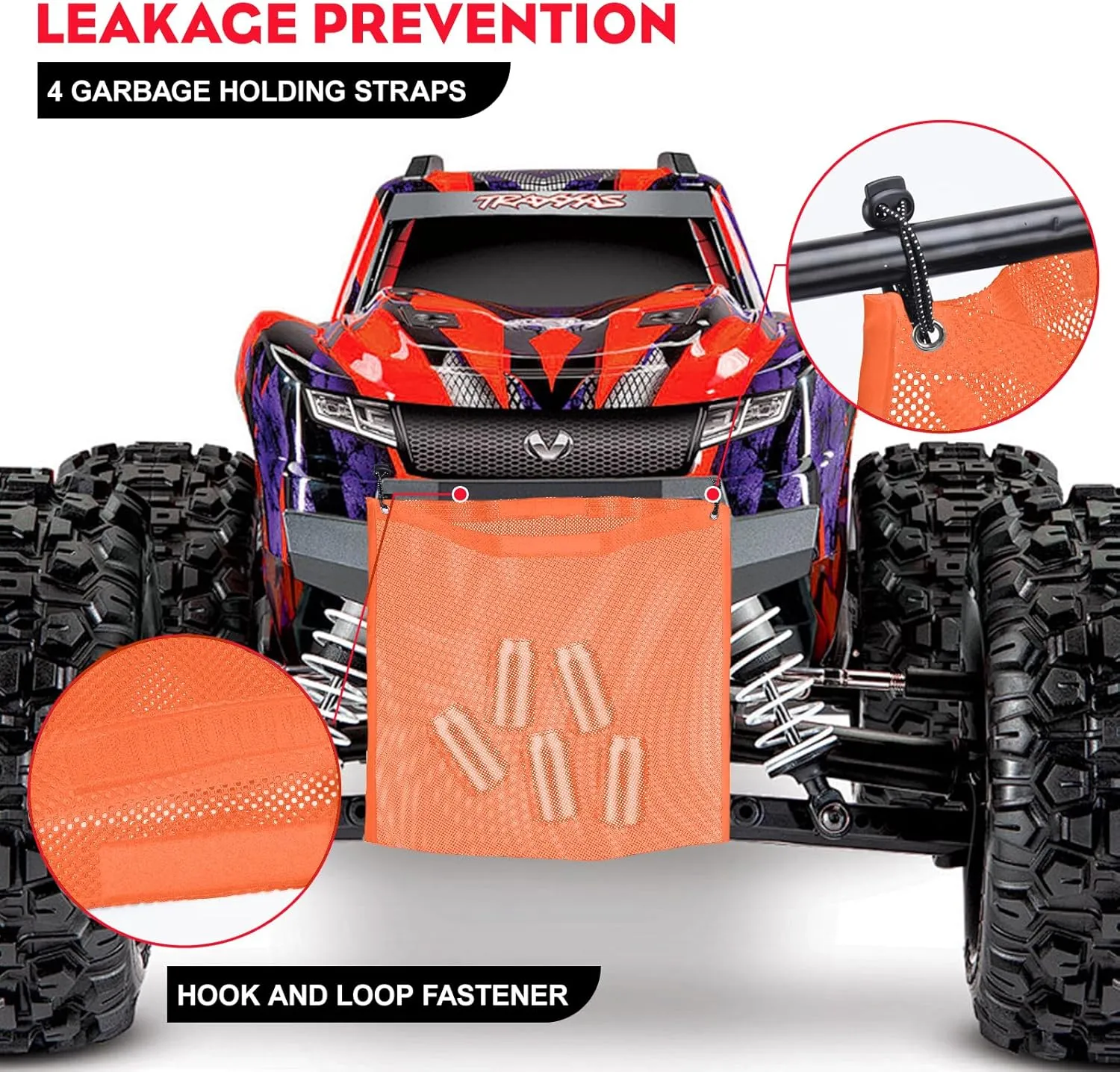 2 Pcs UTV ATV Mesh Trash Bag - 23''(H) * 19''(W) - PVC Mesh Organizer, UTV Trash Bag - Compatible with Polaris RZR, Can-Am, CFmoto, Yamaha, Honda, Golf Carts Ect