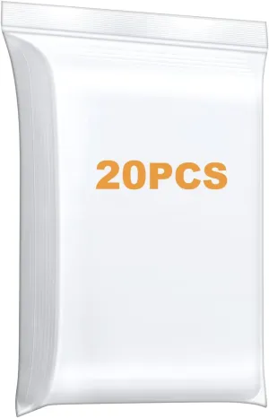 20 PCS 18" x 23" Thick 4 Mil Large Clear Zip Poly Lock Plastic Bags Seal Reclosable Zip Bag Heavy-Duty Clothing T-Shirt Toys Snacks Zipper Bags