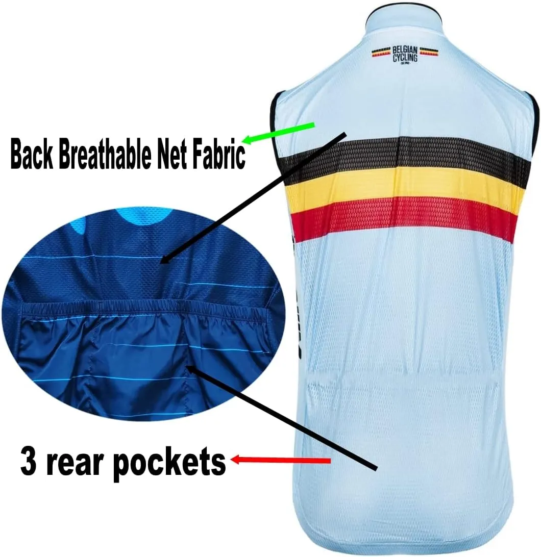 2023 Mens World Tour Pro Team CORRATEC Cycling WindVest,Windbreaker Bike Gilet Windproof MTB Sleeveless Clothing