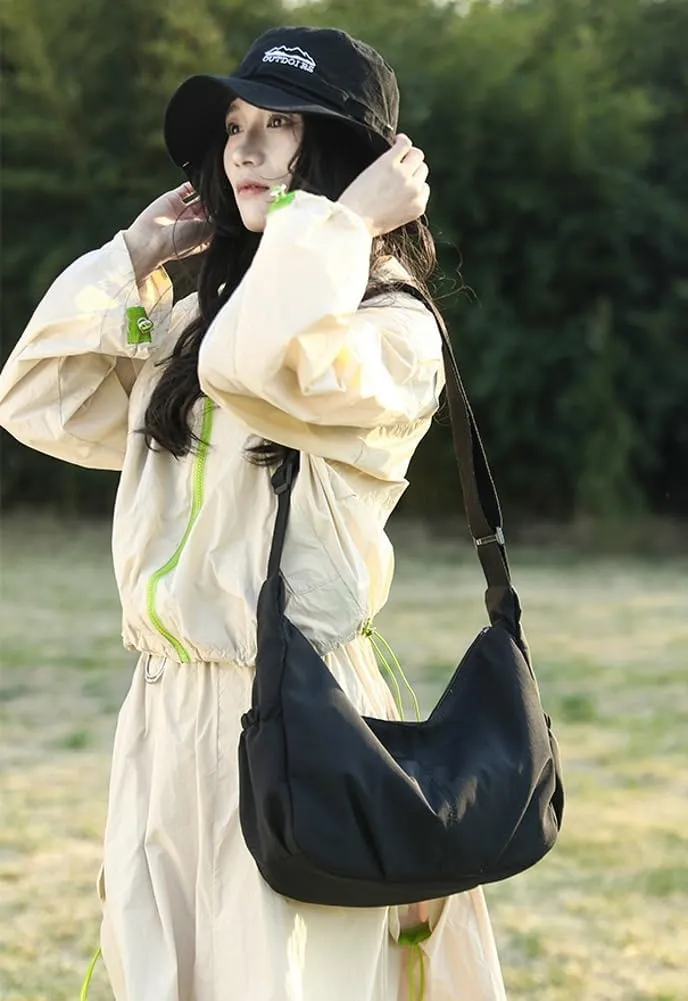 2025 Nylon Crossbody Bag for Women Tote Handbag Campus Outdoor Travel Sling Purse