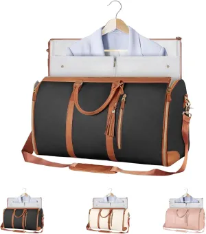 2025Luux Bag Duffle for Travel，Waterproof Luux Travel Bag, Carry On Convertible Luux Travel Bag，Travelher Foldable Clothing Bag (Black brown)