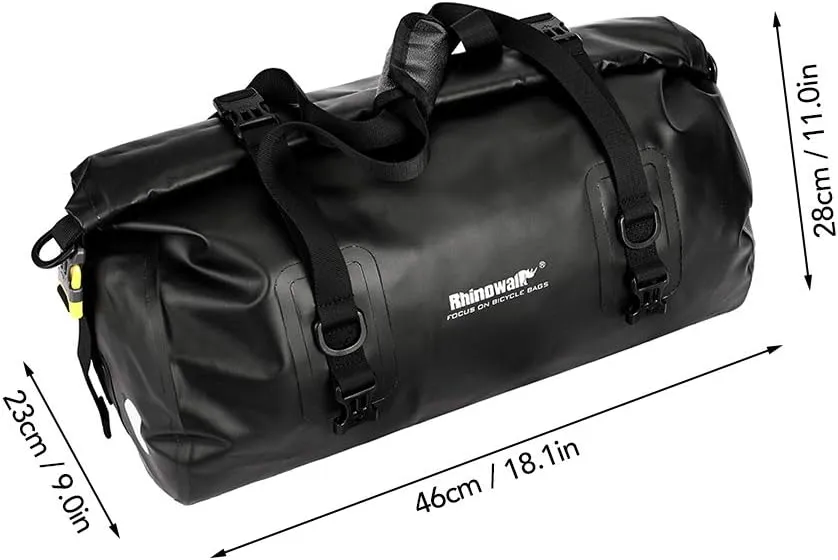20L Waterproof Duffel Bag Multifunctional Cycle Rear Seat Trunk Bag Bike Rack Pannier Bag Camping Boating Kayaking Traveling Beach