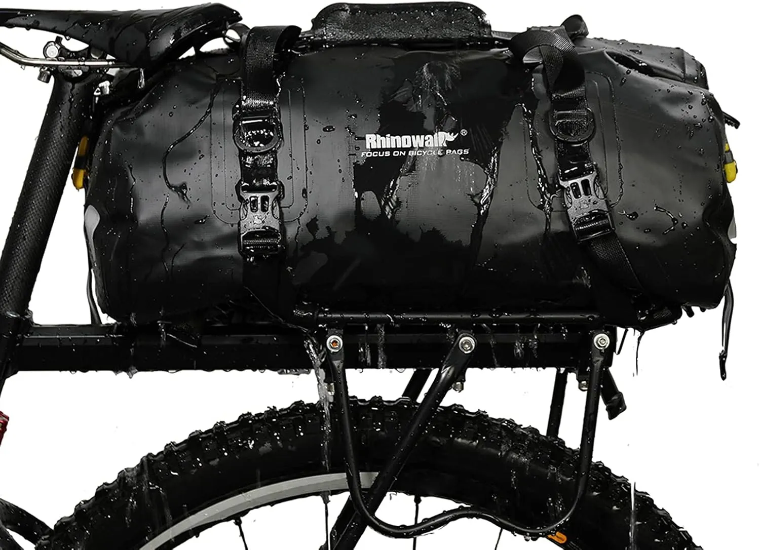 20L Waterproof Duffel Bag Multifunctional Cycle Rear Seat Trunk Bag Bike Rack Pannier Bag Camping Boating Kayaking Traveling Beach
