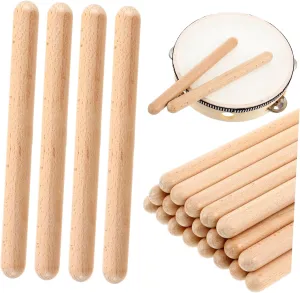 20pcs Wooden Rhythm Sticks Kids Music Sticks Early Education Toys for Classroom