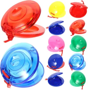24Pcs Castanets Musical Instruments for Creative Education for Boys and Enhance Creativity Concentration Intelligence Safe Smooth Edges Random Colors Random Color