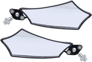 2pcs Alloy Rearview Mirrors for Electric Bikes Motorcycles Lightweight Scratch-resistant Design Lens Essential Safety Accessory for Scooters and Cycles Black