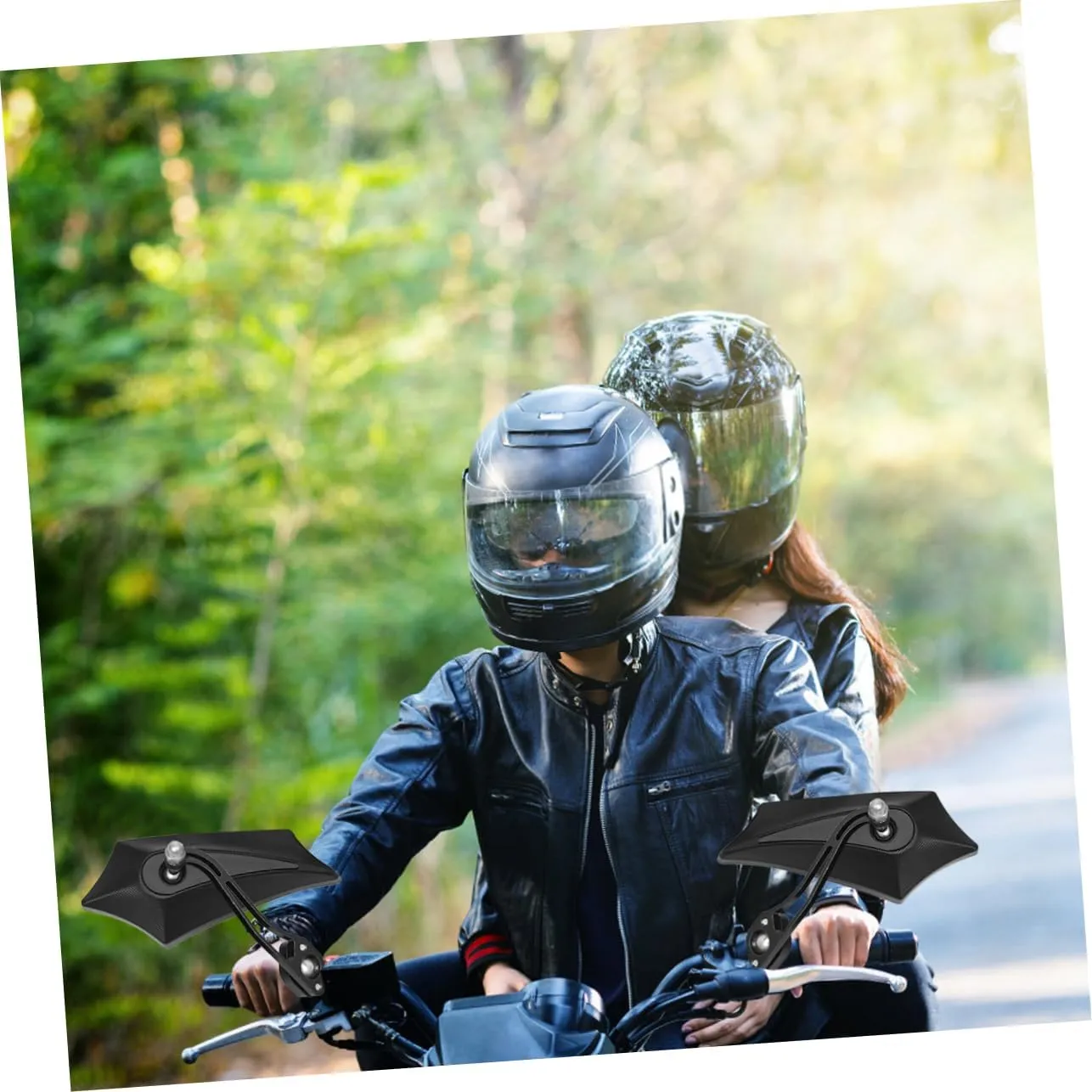 2pcs Alloy Rearview Mirrors for Electric Bikes Motorcycles Lightweight Scratch-resistant Design Lens Essential Safety Accessory for Scooters and Cycles Black
