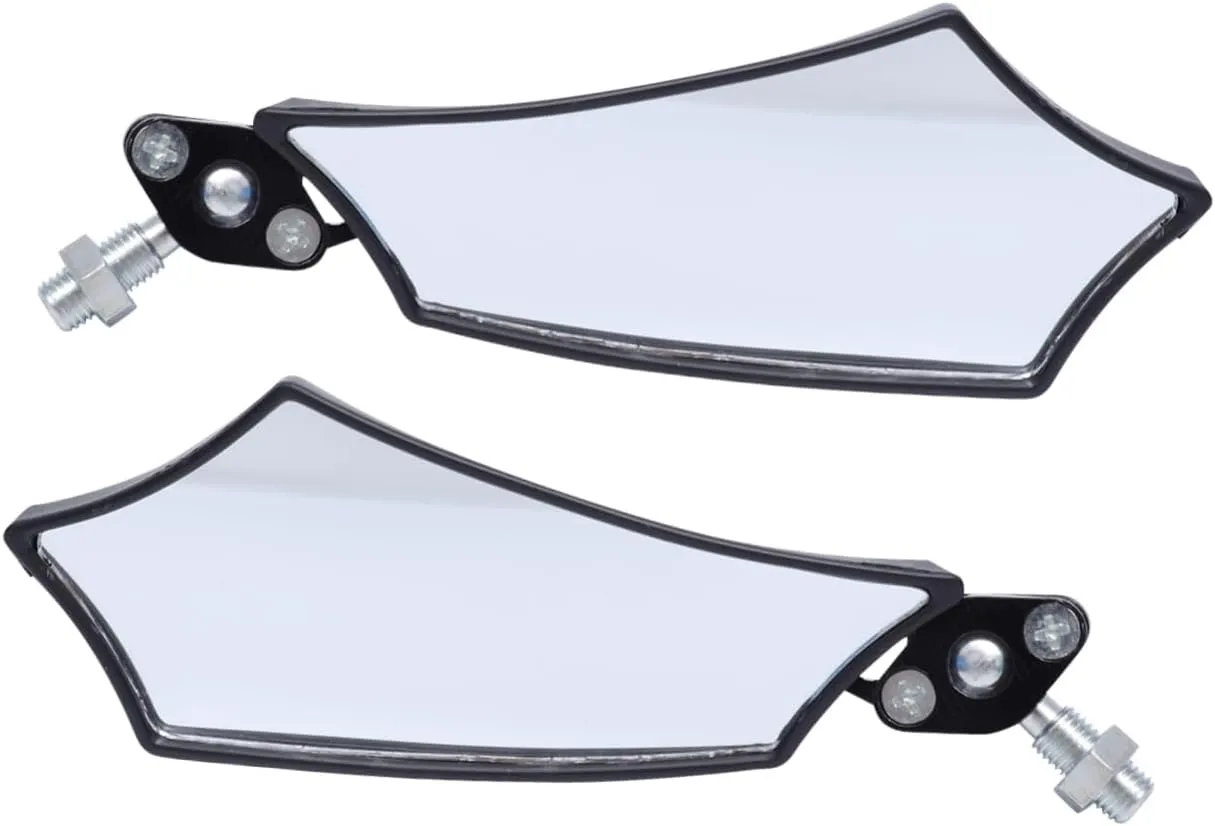 2pcs Alloy Rearview Mirrors for Electric Bikes Motorcycles Lightweight Scratch-resistant Design Lens Essential Safety Accessory for Scooters and Cycles Black
