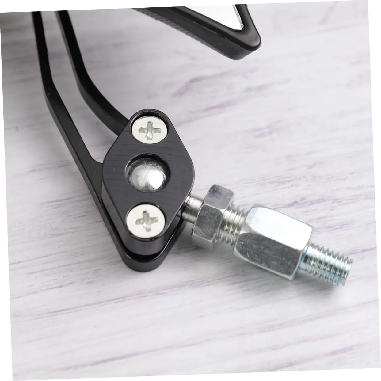 2pcs Alloy Rearview Mirrors for Electric Bikes Motorcycles Lightweight Scratch-resistant Design Lens Essential Safety Accessory for Scooters and Cycles Black
