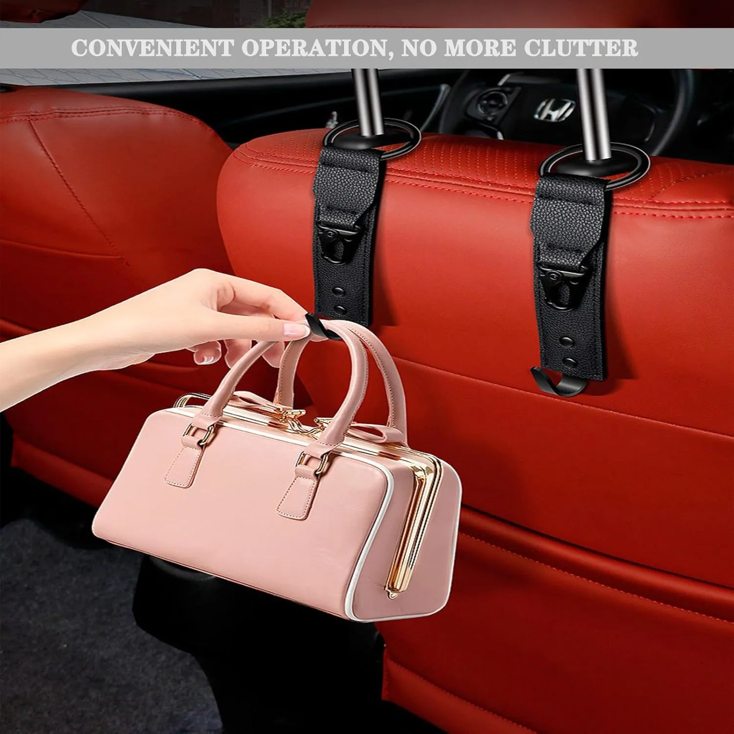 2pcs Car Seat Back Hook for Subaru BRZ WRX STi Impreza Legacy XV Forester Outback Auto Portable Organizer Holder Hooks Car Seat Headrest Hooks for Bags,Purses, Handbags,Beige, normal