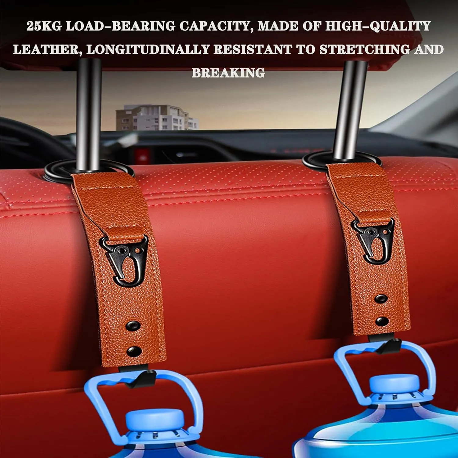 2pcs Car Seat Back Hook for Subaru BRZ WRX STi Impreza Legacy XV Forester Outback Auto Portable Organizer Holder Hooks Car Seat Headrest Hooks for Bags,Purses, Handbags,Black