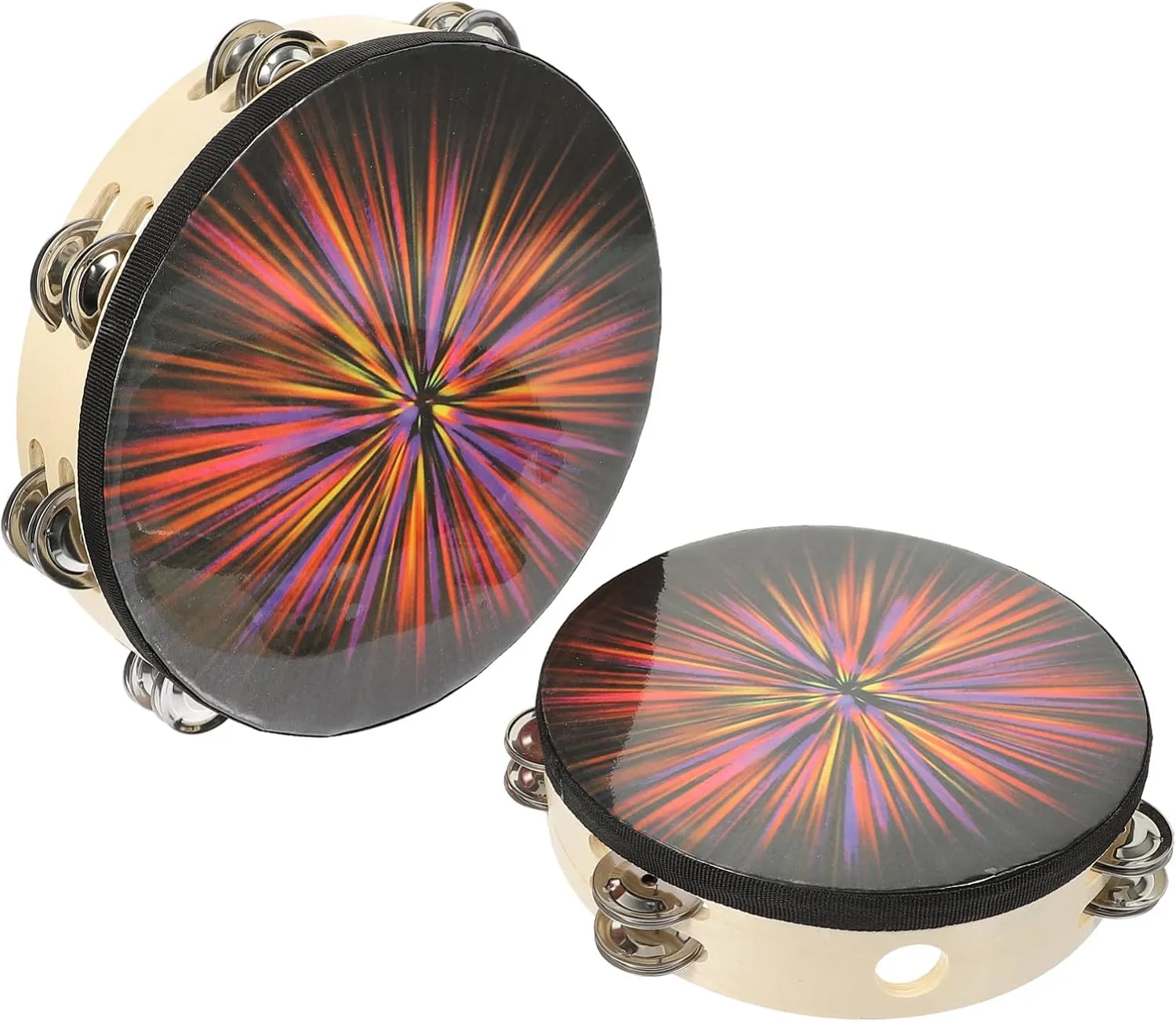2pcs Double Row Hand Drum Musical Instruments for Educational Plaything for Early Music Development Safe and Design
