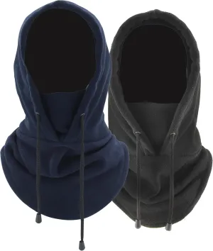 2pcs Fleece Ski Mask for Men Winter Balaclava Windproof Ski Face Mask for Men and Women Full Winter Mask for Cycling Running