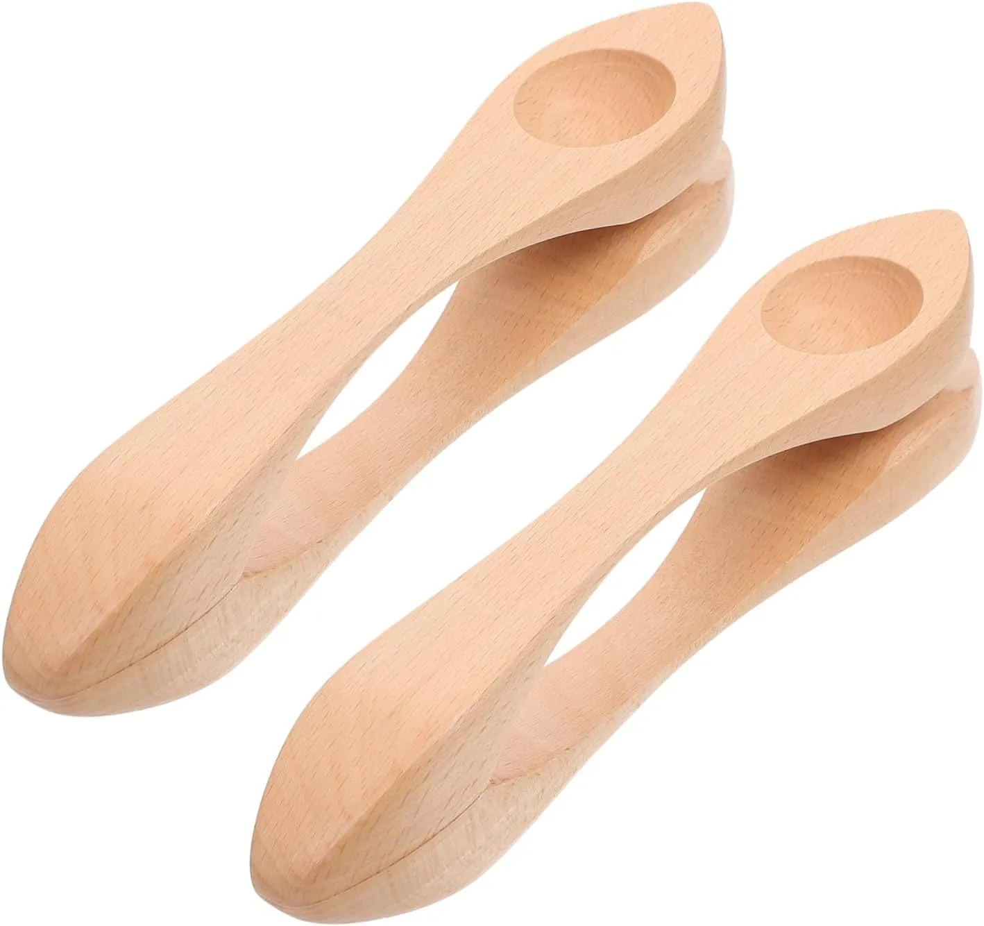 2PCS Musical Spoons Wooden Percussion Instruments for Early Education Lightweight and Easy to Play for Kindergarten Performances and
