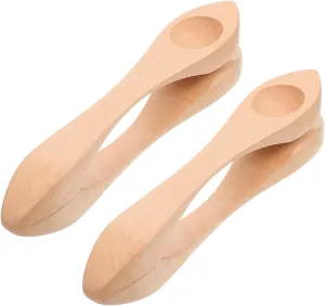 2PCS Musical Spoons Wooden Percussion Instruments for Early Education Lightweight and Easy to Play for Kindergarten Performances and