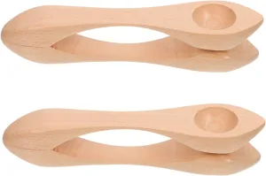 2Pcs Natural Musical Spoons for Folk Percussion Instruments Engaging and Fun Educational Music Tools for Kindergarten and Preschool Performances